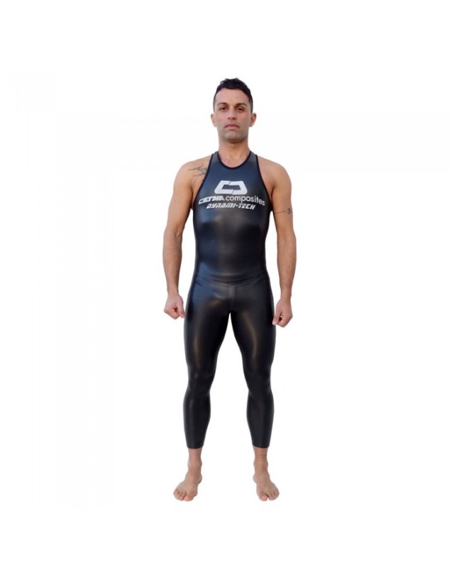 Desenvolvido para competições de piscina. Neoprene de 2mm Power Strech, muito flexível. Exterior liso e interior forrado em licra. Secagem rápida.